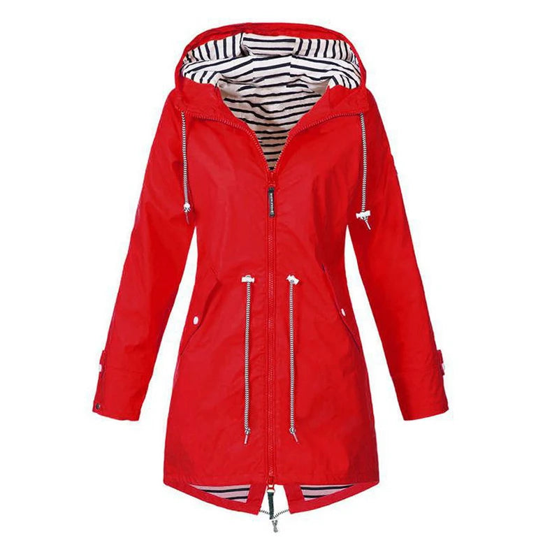 1Pc Women Outdoor Waterproof Coat