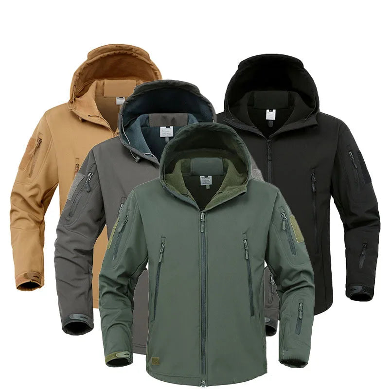 Soft Shell Jacket Men Tactical Waterproof Jacket Men Combat Jackets Men's Hooded Coats