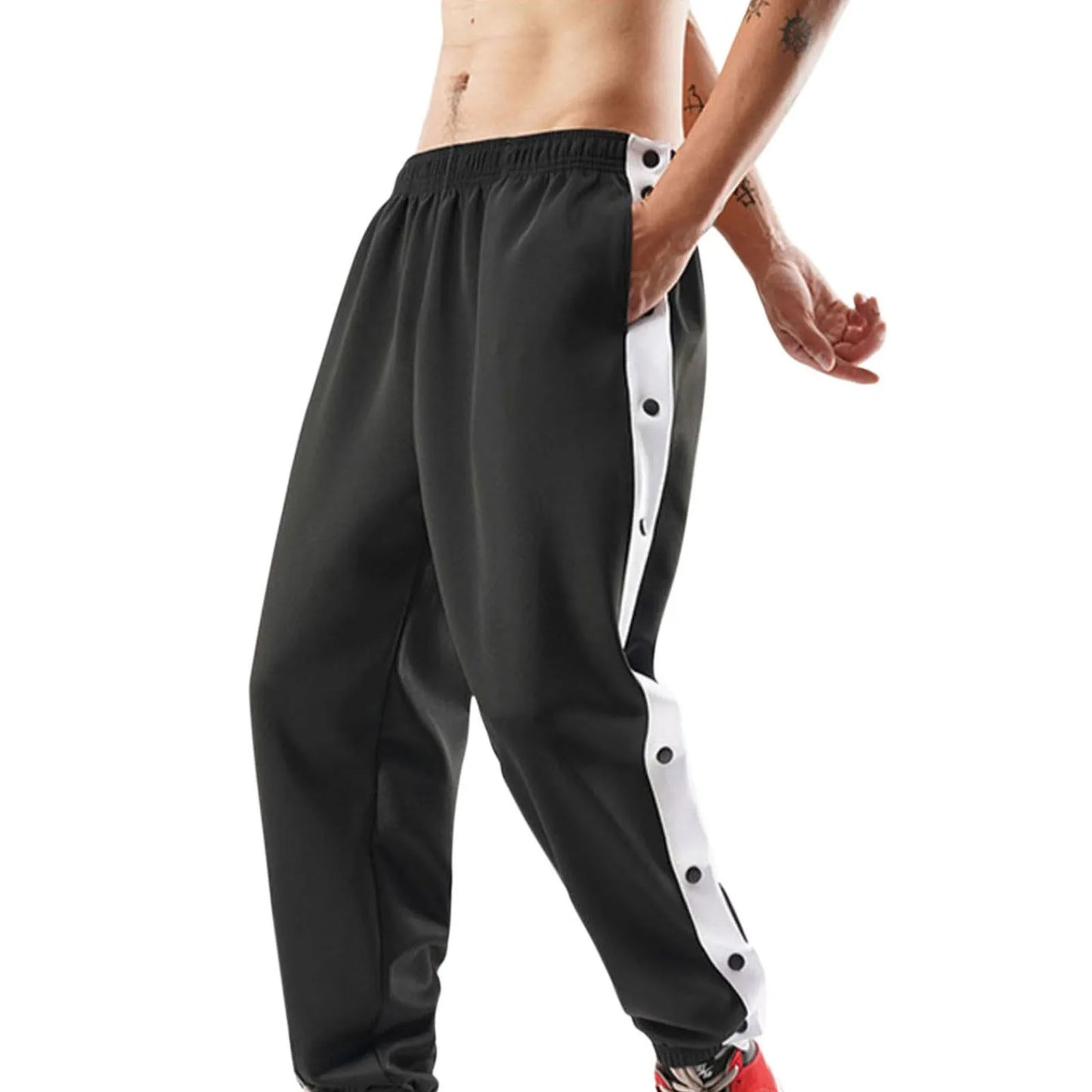 Tear Away Pants Casual Pants Splicing Basketball Training