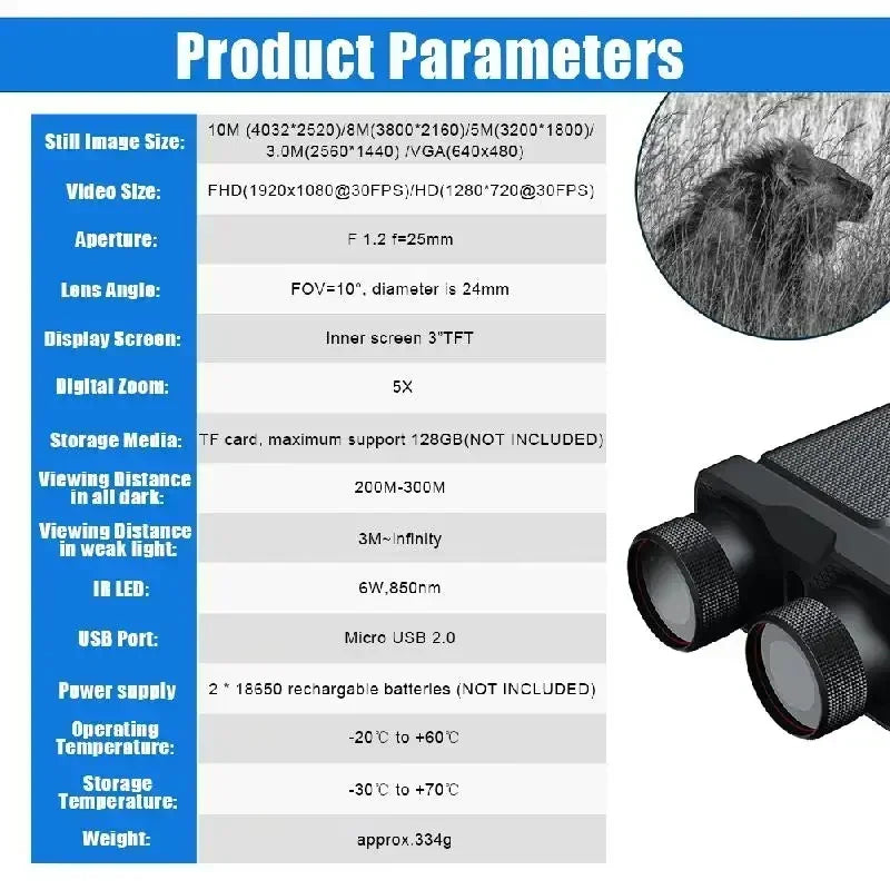 Night Vision Telescope 850nm Binoculars Infrared