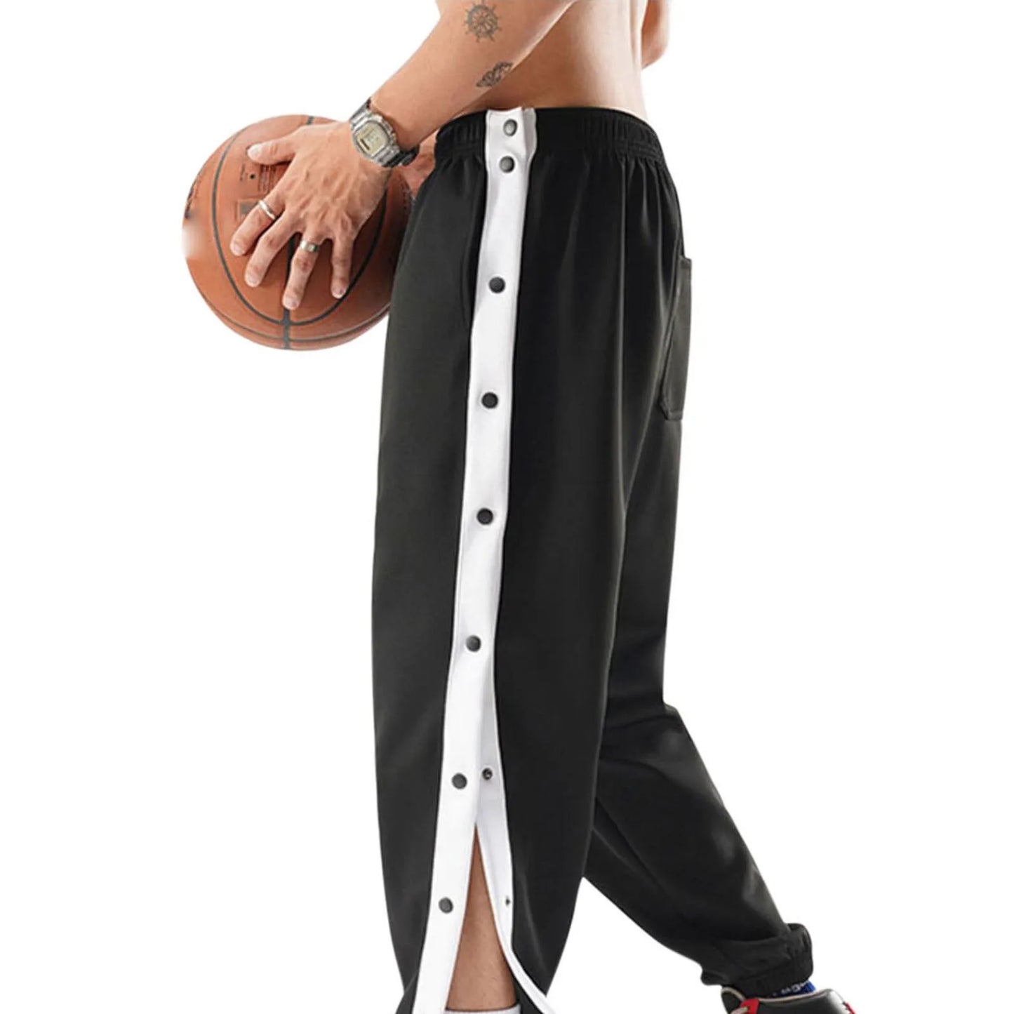 Tear Away Pants Casual Pants Splicing Basketball Training