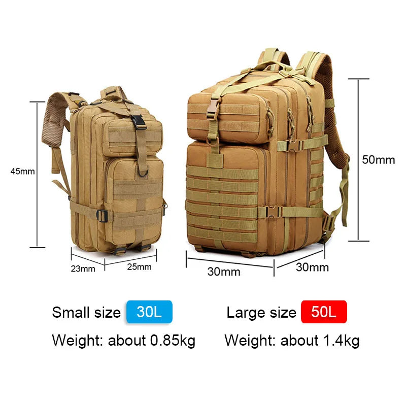 30L/50L Tactical Backpack Men Outdoor