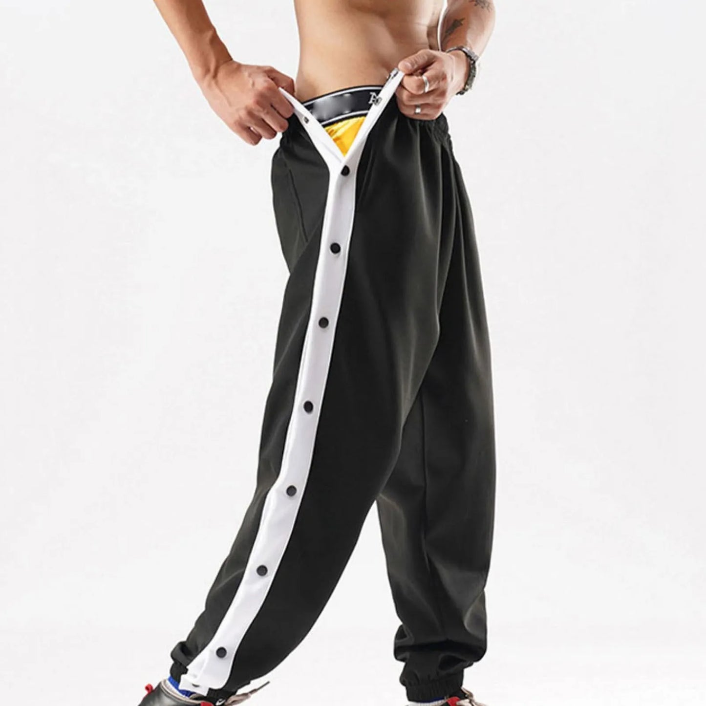 Tear Away Pants Casual Pants Splicing Basketball Training