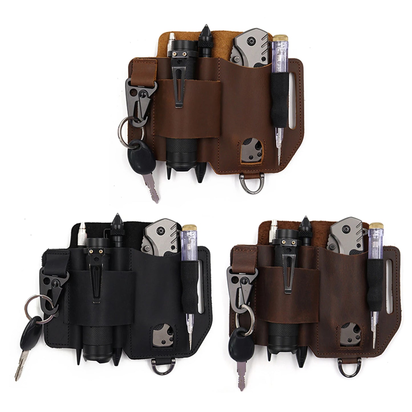 Portable Outdoor Leather Belt Sheath