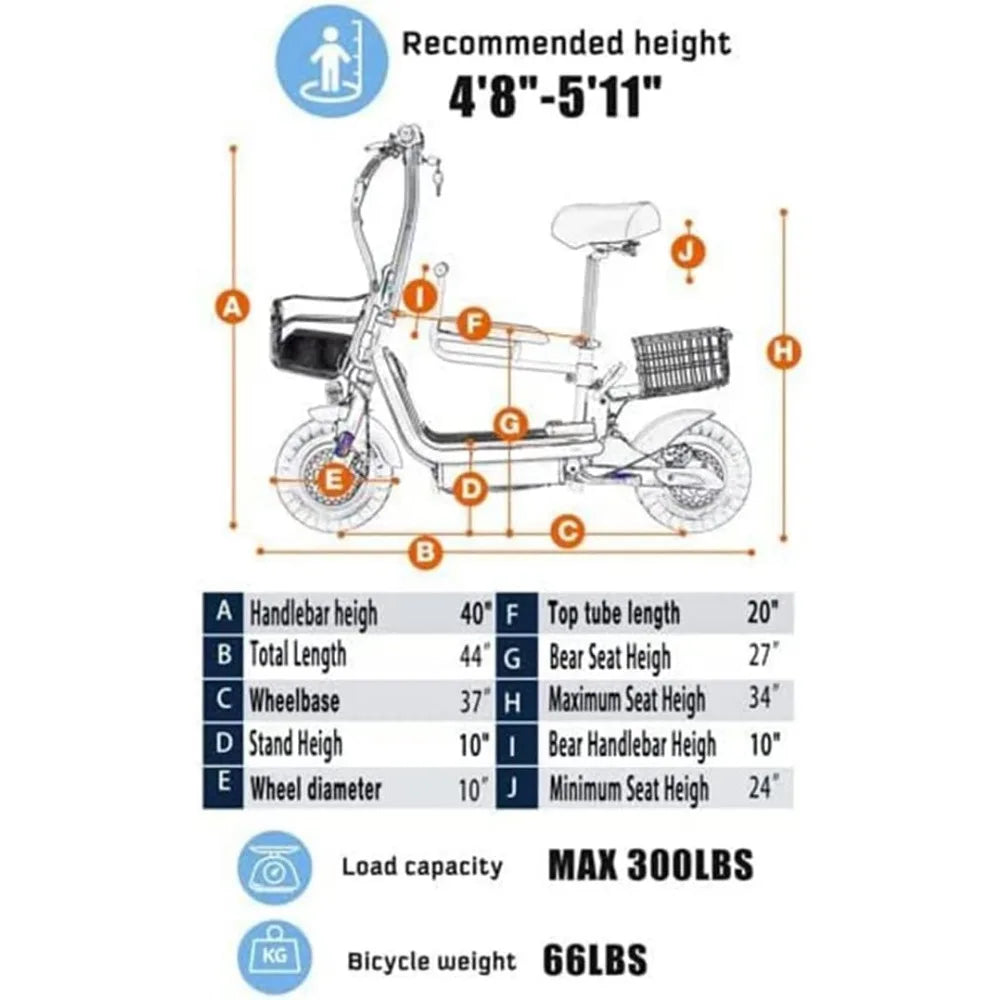 10" Fat Tire eBike Electric Scooters