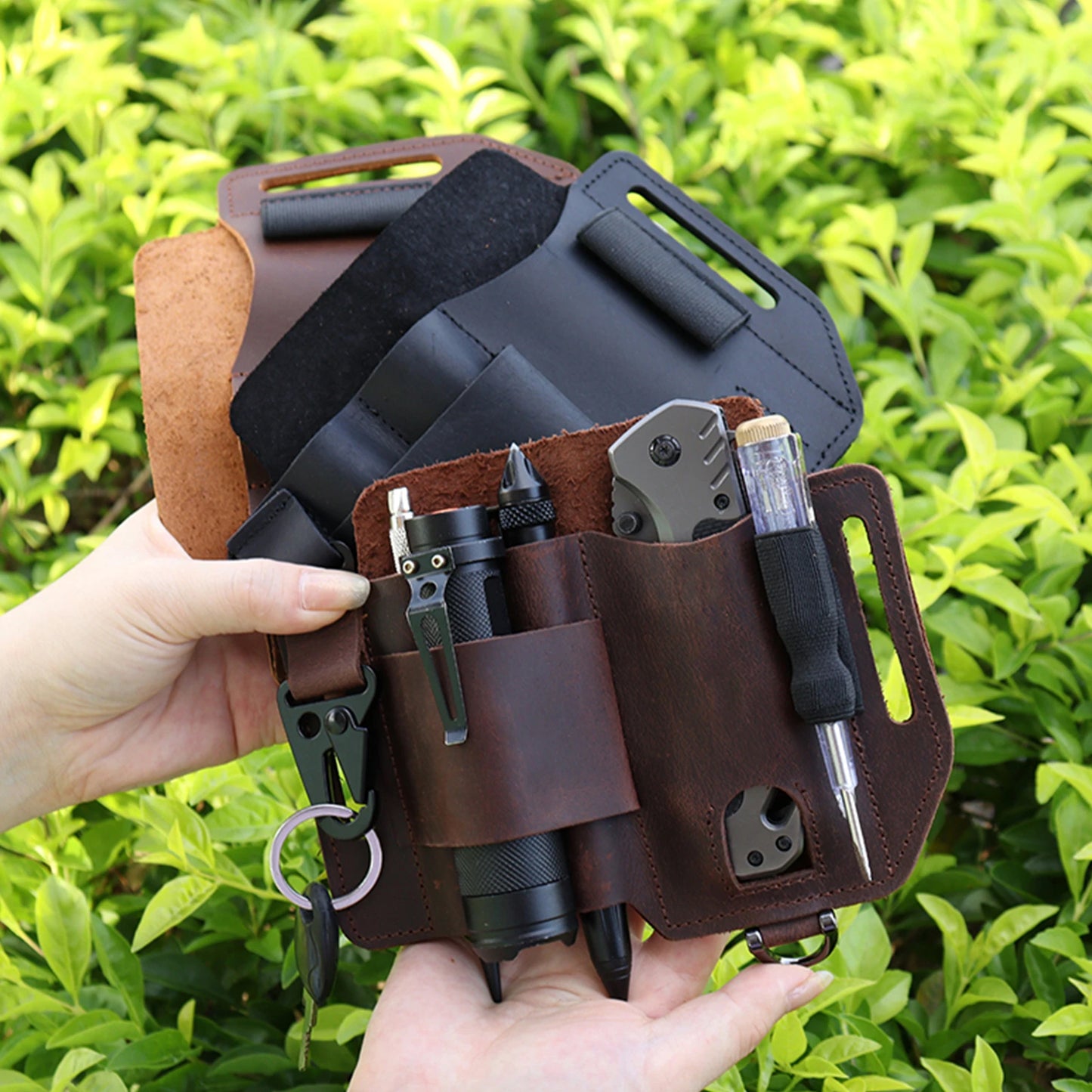 Portable Outdoor Leather Belt Sheath