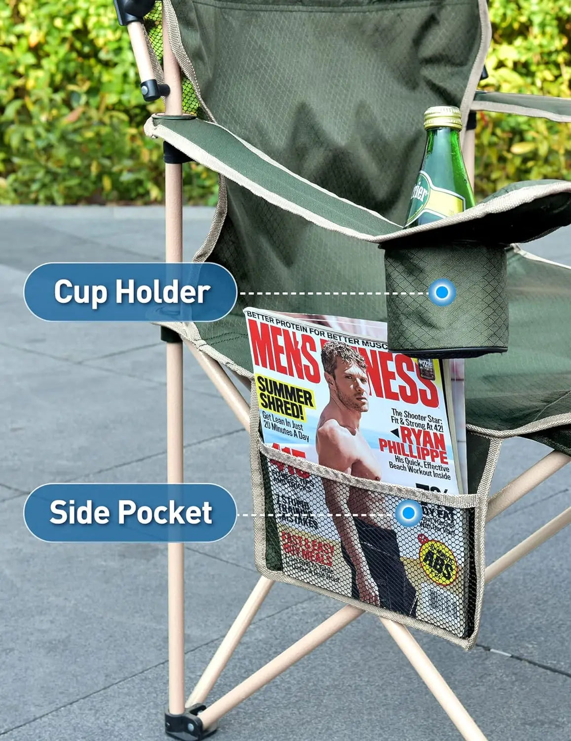 Folding Camping Chair with Shade Canopy for Adults,