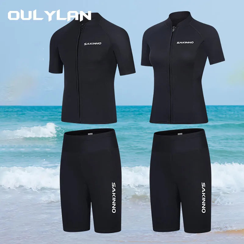 2mm Men Wetsuit Neoprene Diving Suit