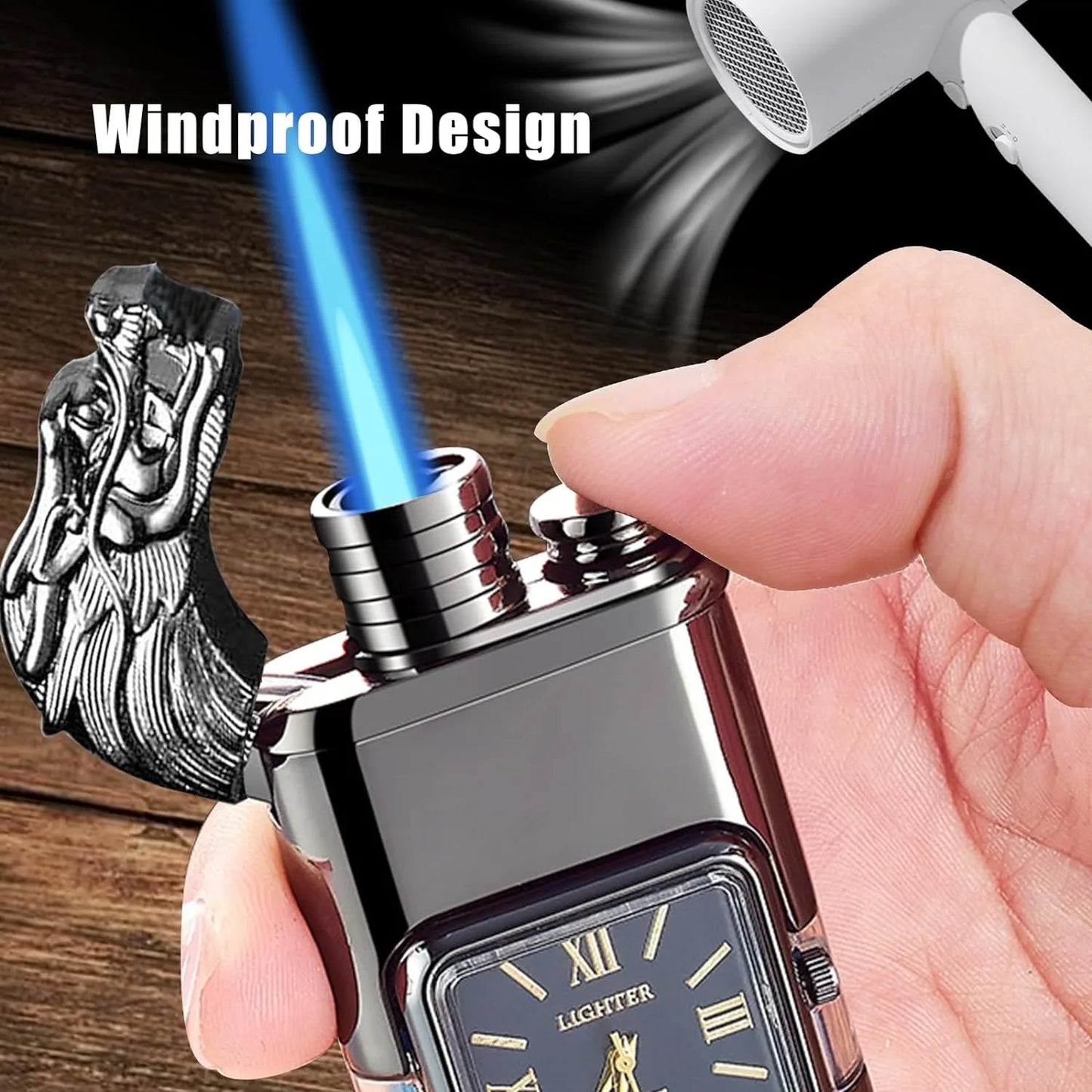 Windproof Lighter Vintagel Jet Flame Torch