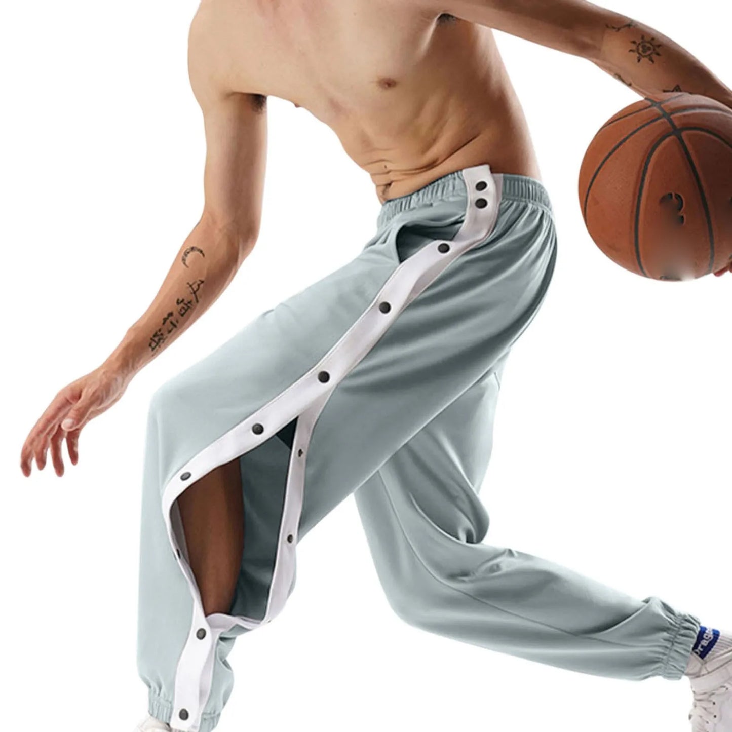 Tear Away Pants Casual Pants Splicing Basketball Training